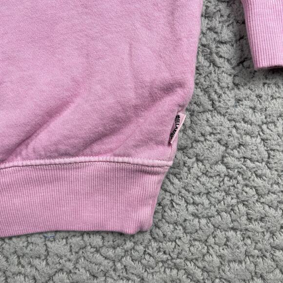 Billabong Smiley Sweater Womens XS Pink Oversized Sun Washed Happy - Picture 4 of 8